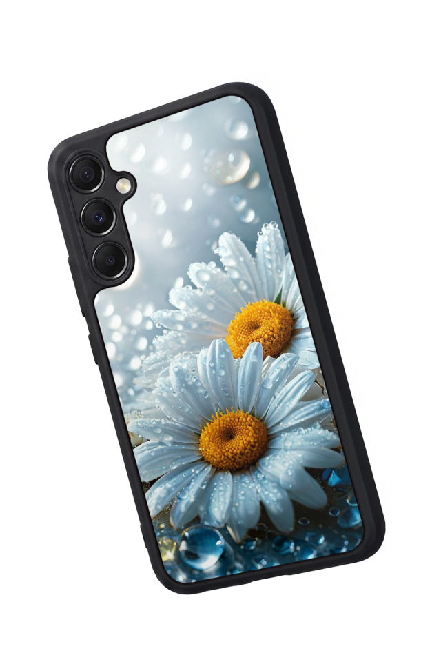 Samsung Galaxy A34 Uyumlu Cicek Tasarımlı Glossy Premium Kılıf