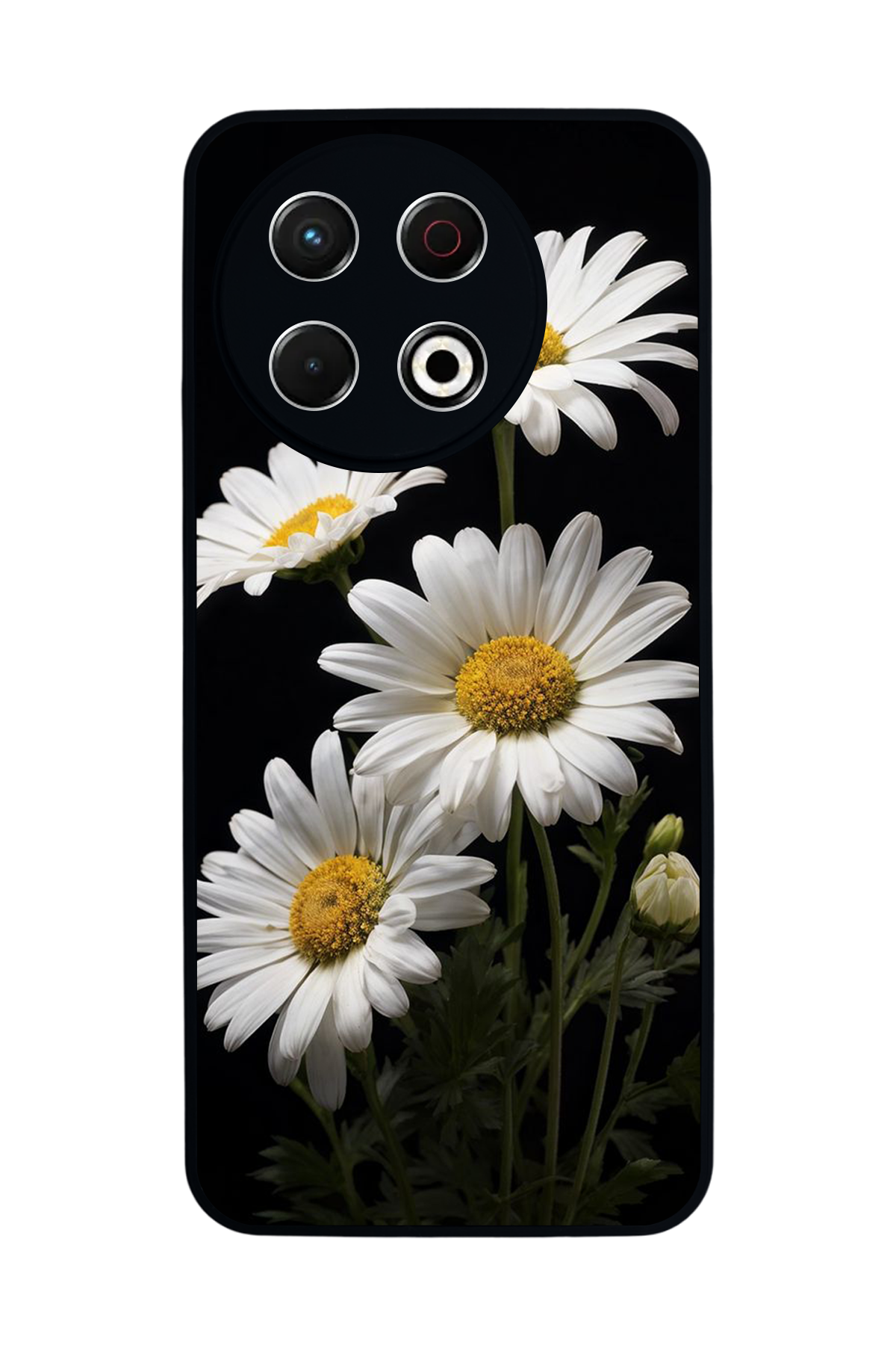 Tecno Spark 30 Pro Uyumlu Papatya Tasarımlı Glossy Premium Kılıf