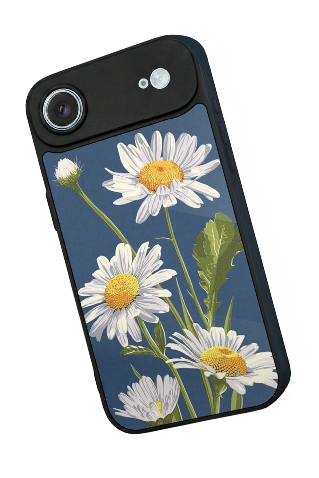 iPhone 17 Air Uyumlu Papatya Tasarımlı Glossy Premium Kılıf