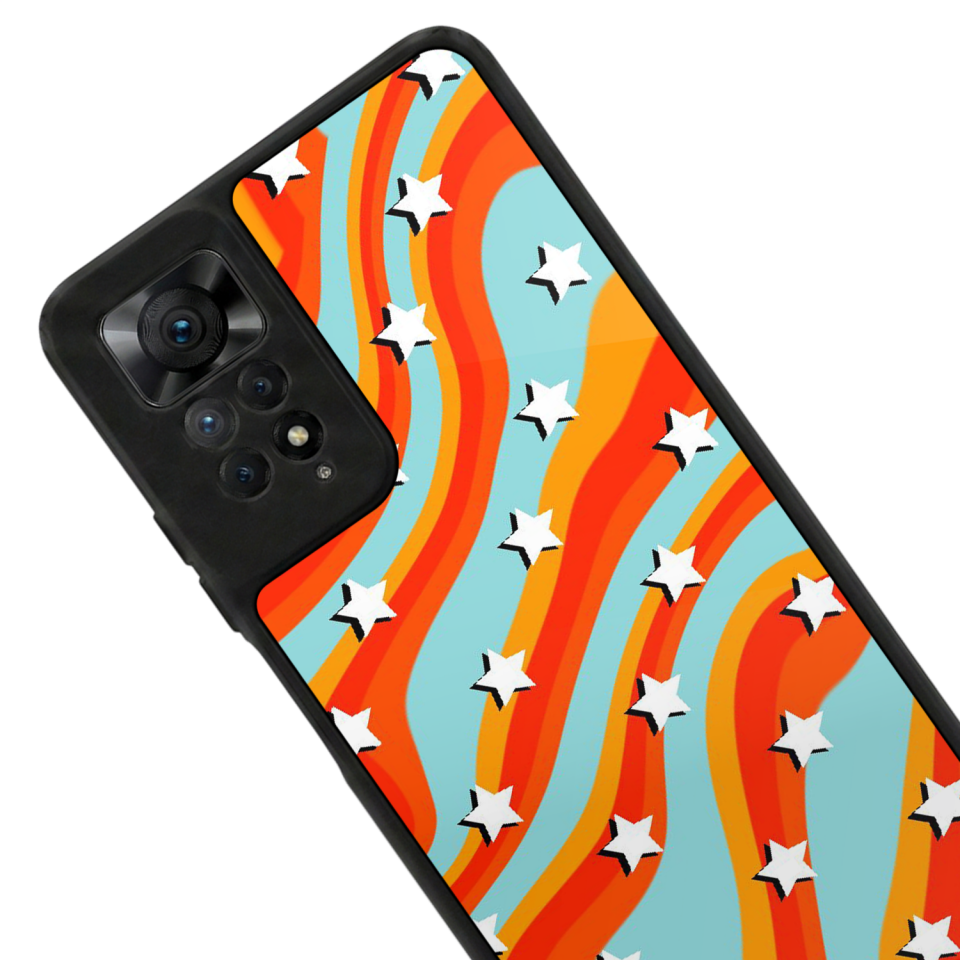 Xiaomi Redmi Note 11 Pro Uyumlu Retro Yildizlar Tasarımlı Glossy Premium Kılıf