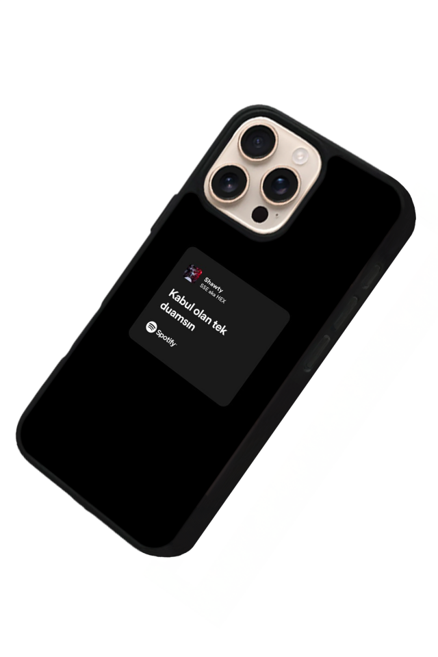 iPhone 16 Pro Uyumlu Sarki Sozleri Tasarımlı Glossy Premium Kılıf