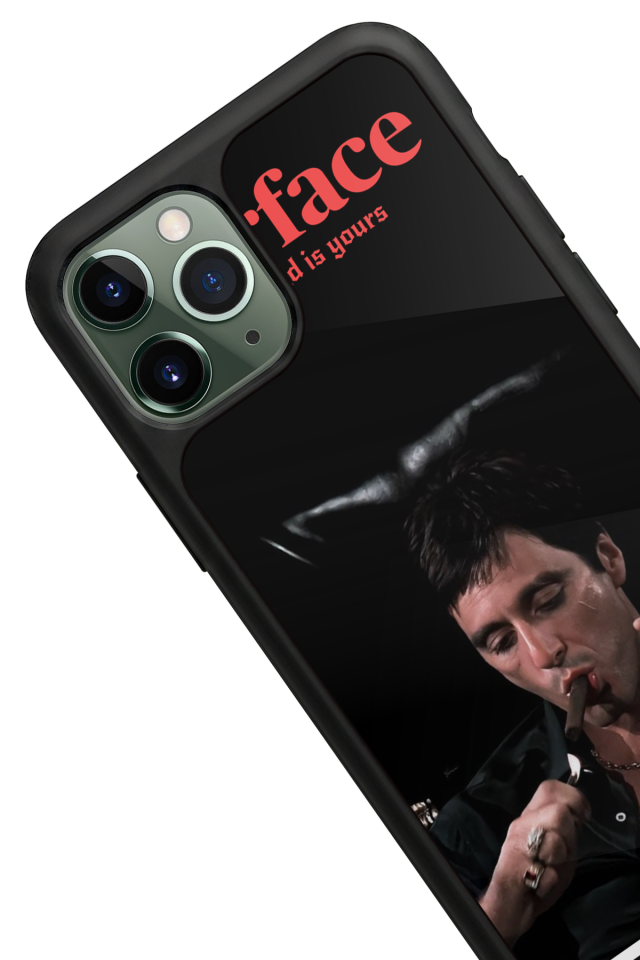 iPhone 11 Pro Max Uyumlu Scarface Tasarımlı Glossy Premium Kılıf