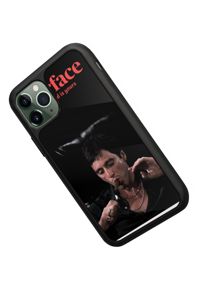 iPhone 11 Pro Max Uyumlu Scarface Tasarımlı Glossy Premium Kılıf