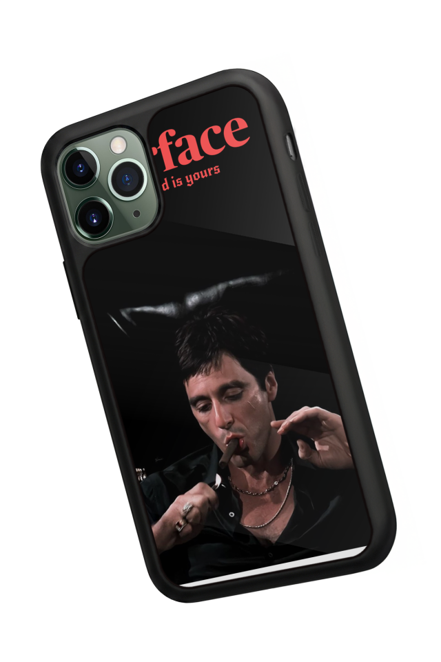 iPhone 11 Pro Max Uyumlu Scarface Tasarımlı Glossy Premium Kılıf