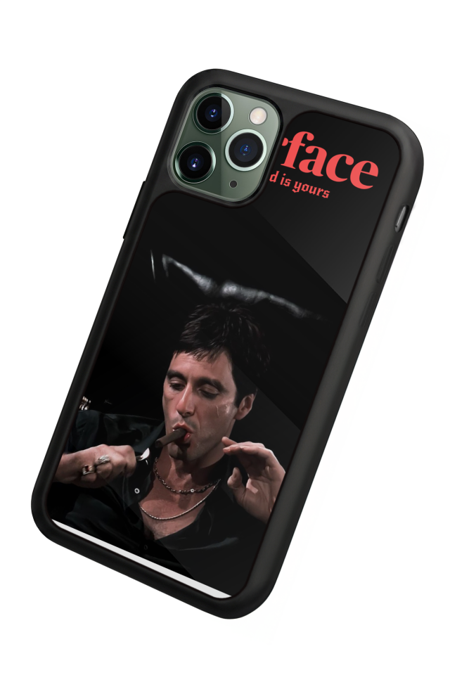 iPhone 11 Pro Max Uyumlu Scarface Tasarımlı Glossy Premium Kılıf