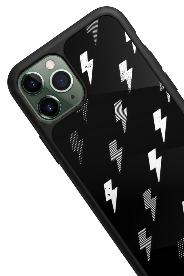 iPhone 11 Pro Max Uyumlu Simsek Tasarımlı Glossy Premium Kılıf