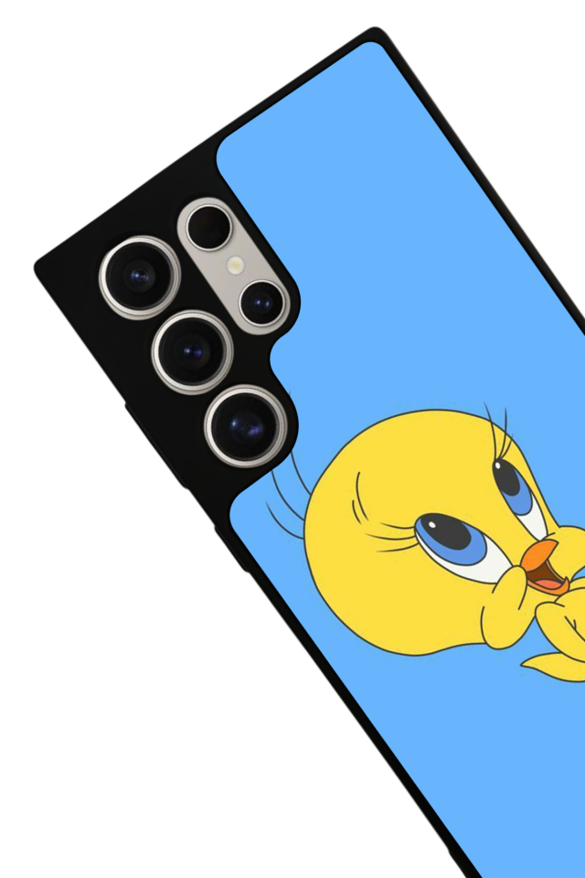 Samsung Galaxy S22 Ultra Uyumlu Tweety Tasarımlı Glossy Premium Kılıf