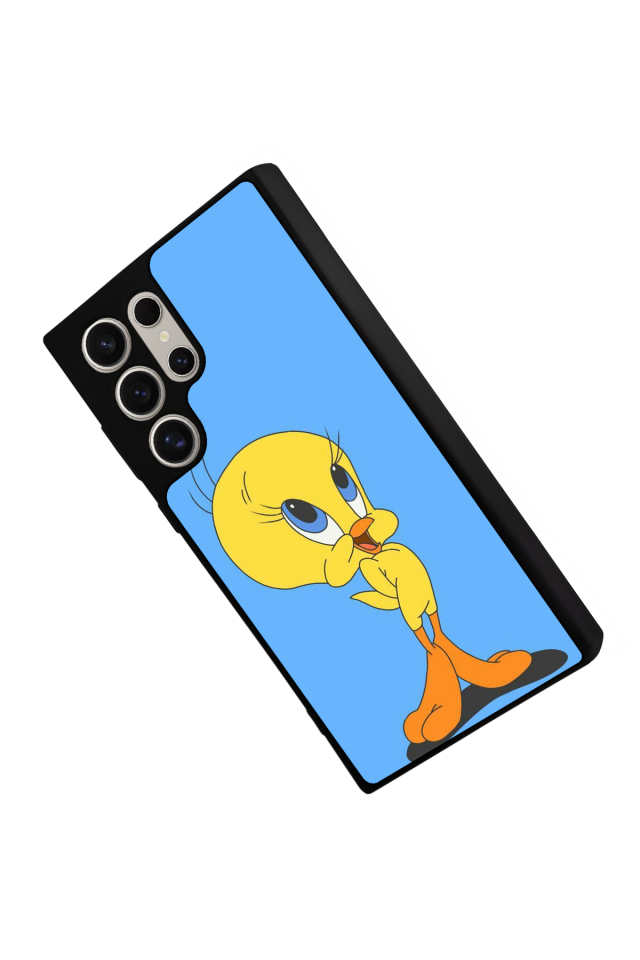 Samsung Galaxy S22 Ultra Uyumlu Tweety Tasarımlı Glossy Premium Kılıf