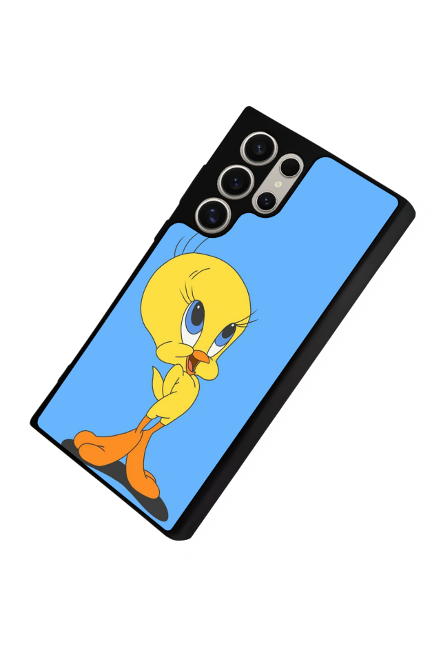 Samsung Galaxy S22 Ultra Uyumlu Tweety Tasarımlı Glossy Premium Kılıf