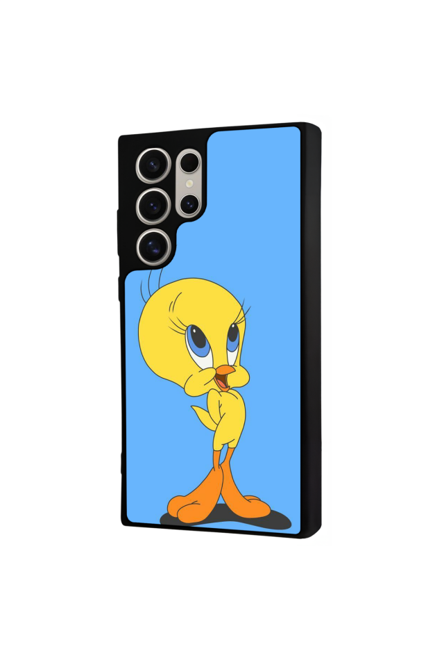Samsung Galaxy S22 Ultra Uyumlu Tweety Tasarımlı Glossy Premium Kılıf