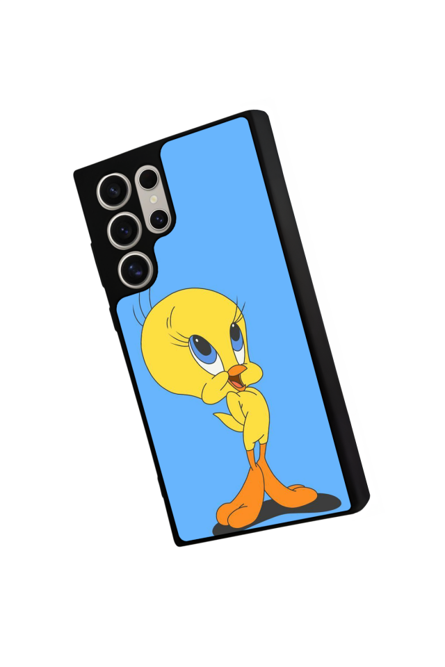 Samsung Galaxy S22 Ultra Uyumlu Tweety Tasarımlı Glossy Premium Kılıf