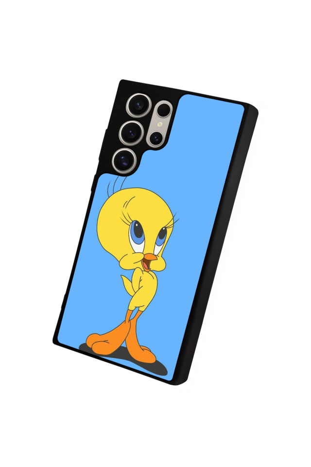 Samsung Galaxy S22 Ultra Uyumlu Tweety Tasarımlı Glossy Premium Kılıf