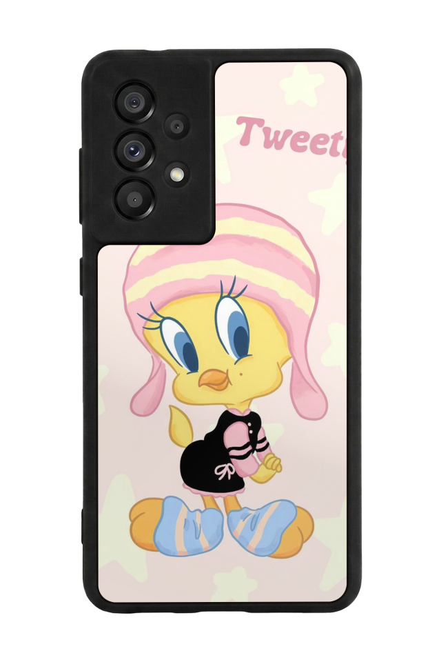 Samsung Galaxy A73 Uyumlu Tweety Tasarımlı Glossy Premium Kılıf