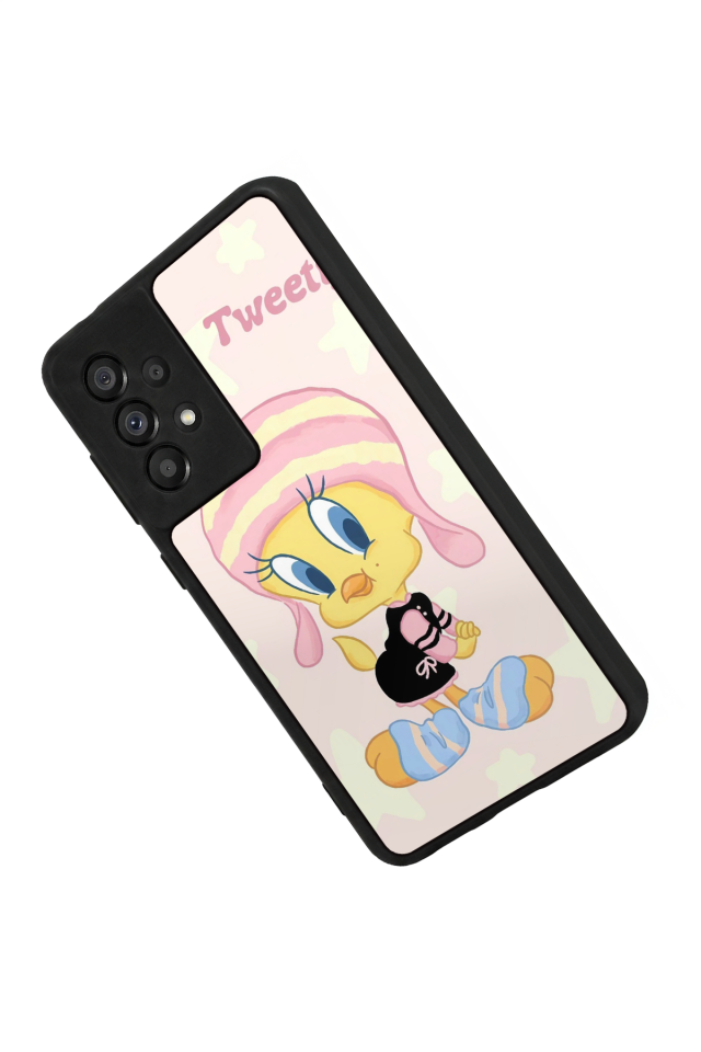 Samsung Galaxy A73 Uyumlu Tweety Tasarımlı Glossy Premium Kılıf