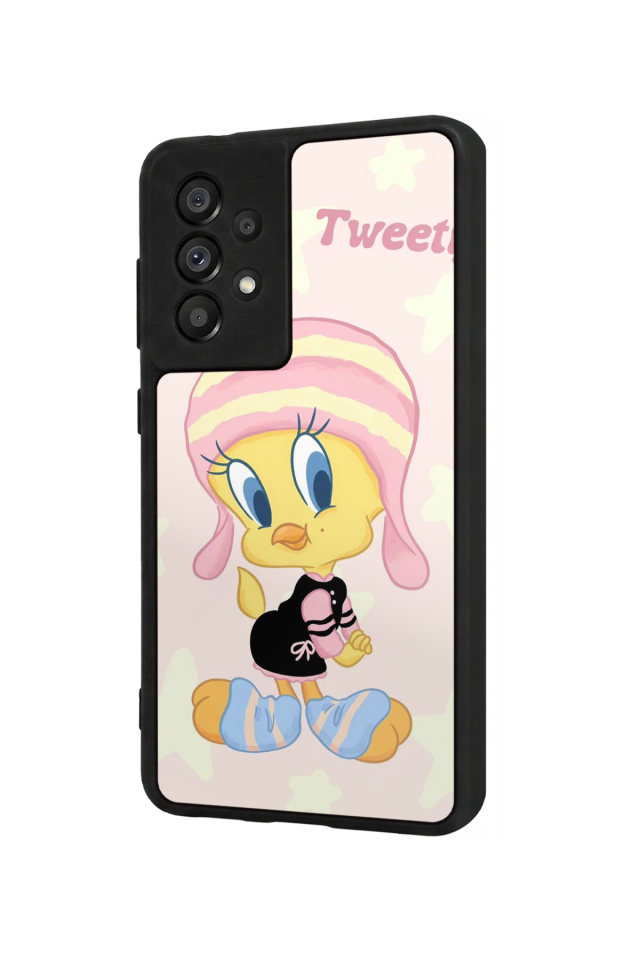 Samsung Galaxy A73 Uyumlu Tweety Tasarımlı Glossy Premium Kılıf