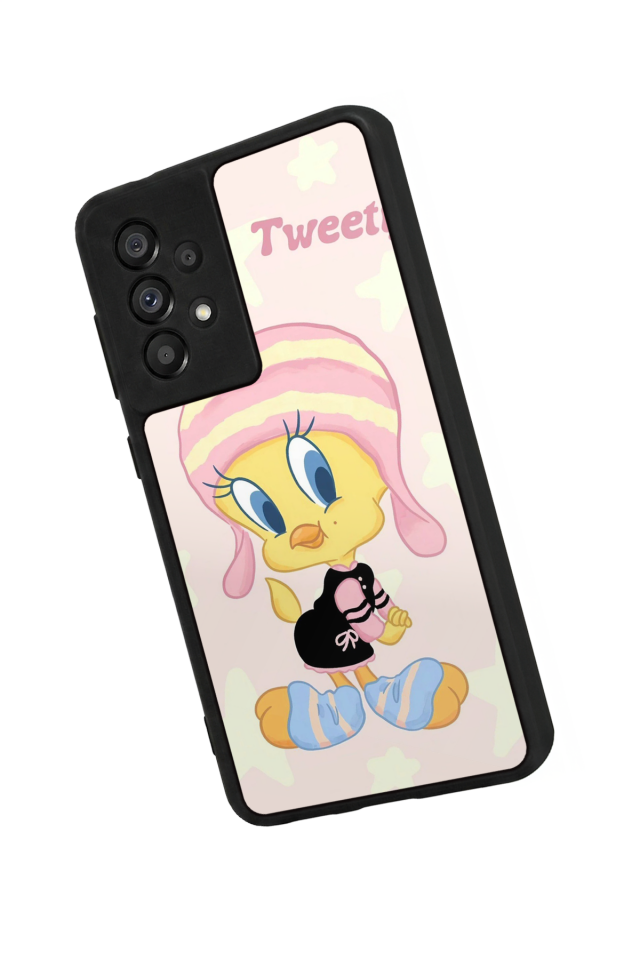 Samsung Galaxy A73 Uyumlu Tweety Tasarımlı Glossy Premium Kılıf