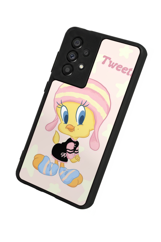 Samsung Galaxy A73 Uyumlu Tweety Tasarımlı Glossy Premium Kılıf