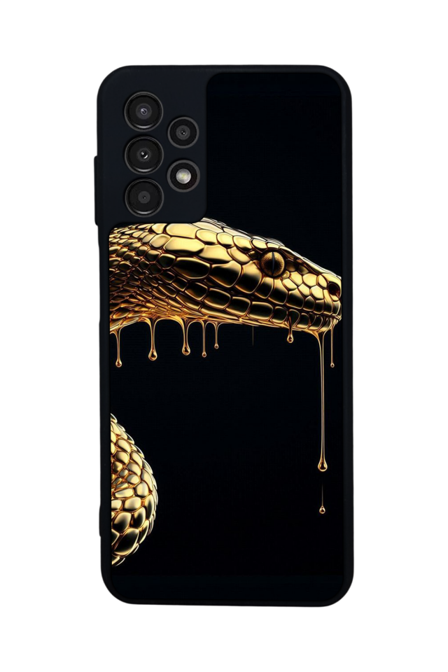 Samsung Galaxy A13 Uyumlu Yılan Tasarımlı Glossy Premium Kılıf