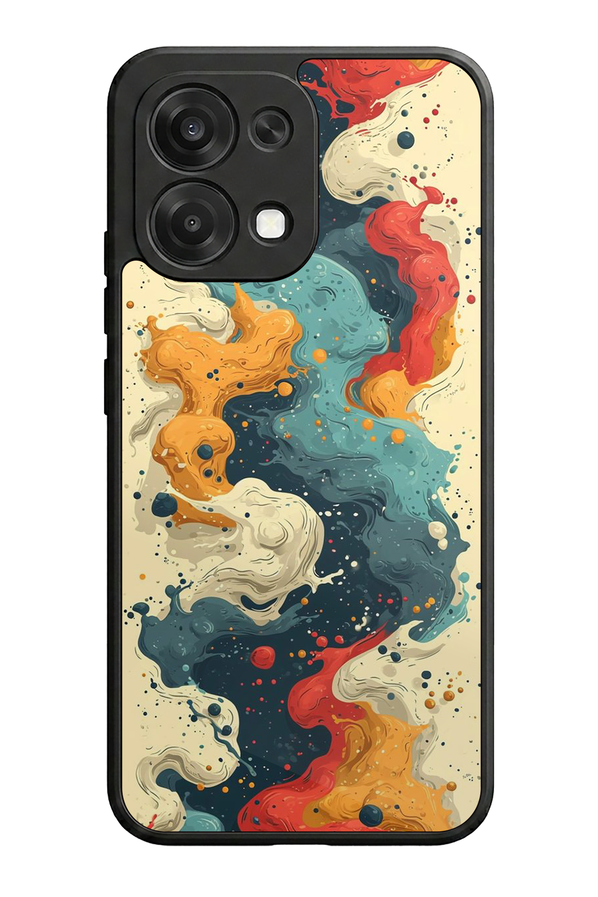 Oppo A6 Pro Uyumlu Abstract Tasarımlı Glossy Premium Kılıf