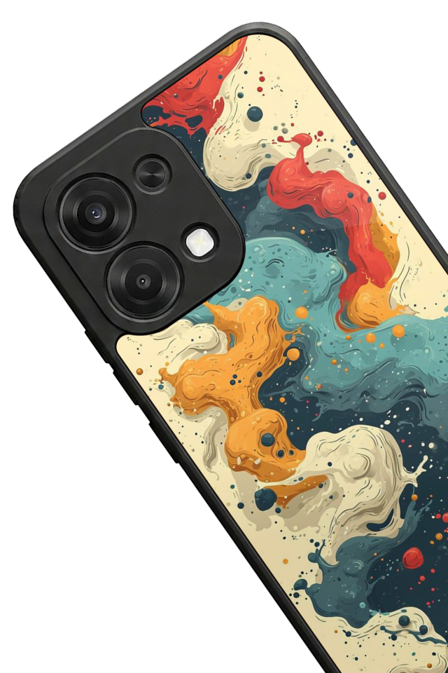 Oppo A6 Pro Uyumlu Abstract Tasarımlı Glossy Premium Kılıf