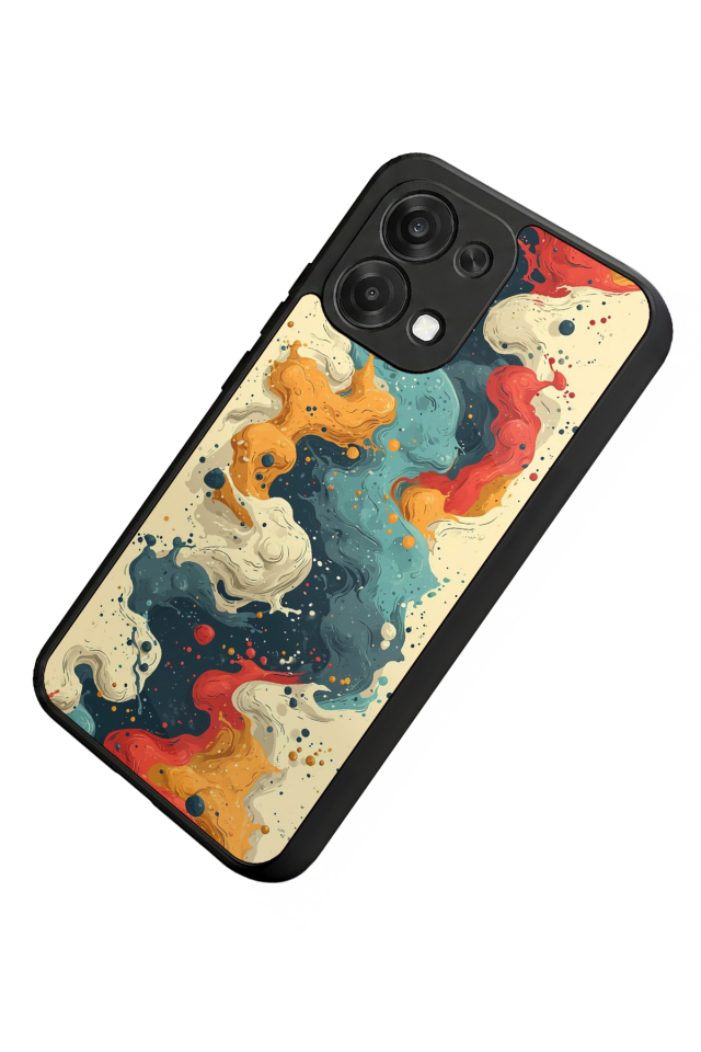 Oppo A6 Pro Uyumlu Abstract Tasarımlı Glossy Premium Kılıf