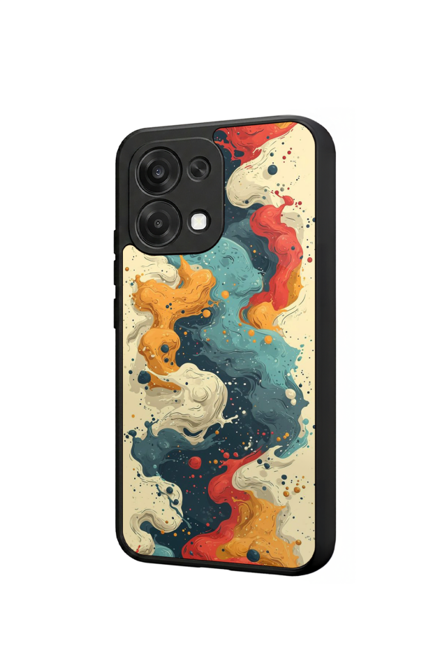 Oppo A6 Pro Uyumlu Abstract Tasarımlı Glossy Premium Kılıf