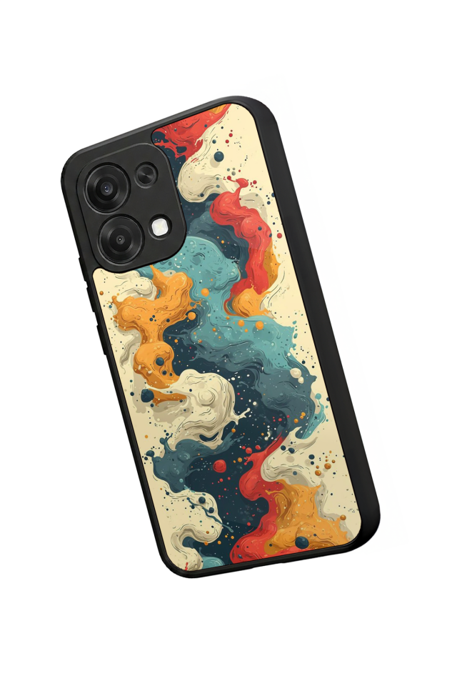 Oppo A6 Pro Uyumlu Abstract Tasarımlı Glossy Premium Kılıf