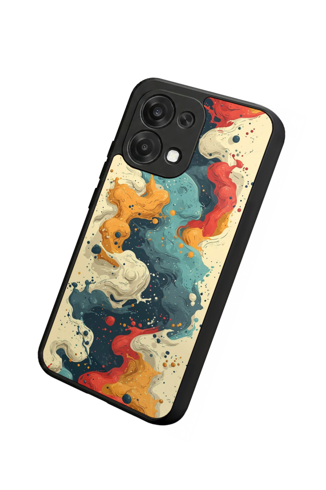 Oppo A6 Pro Uyumlu Abstract Tasarımlı Glossy Premium Kılıf