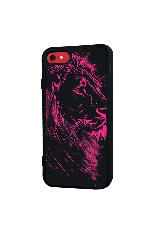 iPhone 8 Uyumlu Aslan Tasarımlı Glossy Premium Kılıf