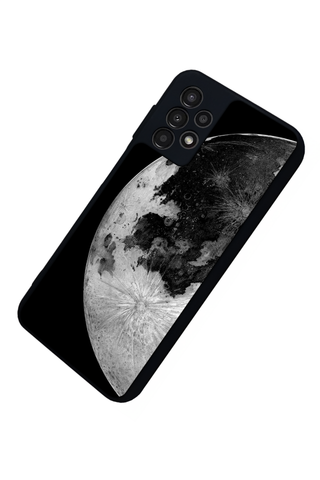 Samsung Galaxy A13 Uyumlu Ay Tasarımlı Glossy Premium Kılıf