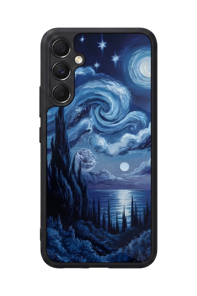 Samsung Galaxy M34 Uyumlu Ay Tasarımlı Glossy Premium Kılıf