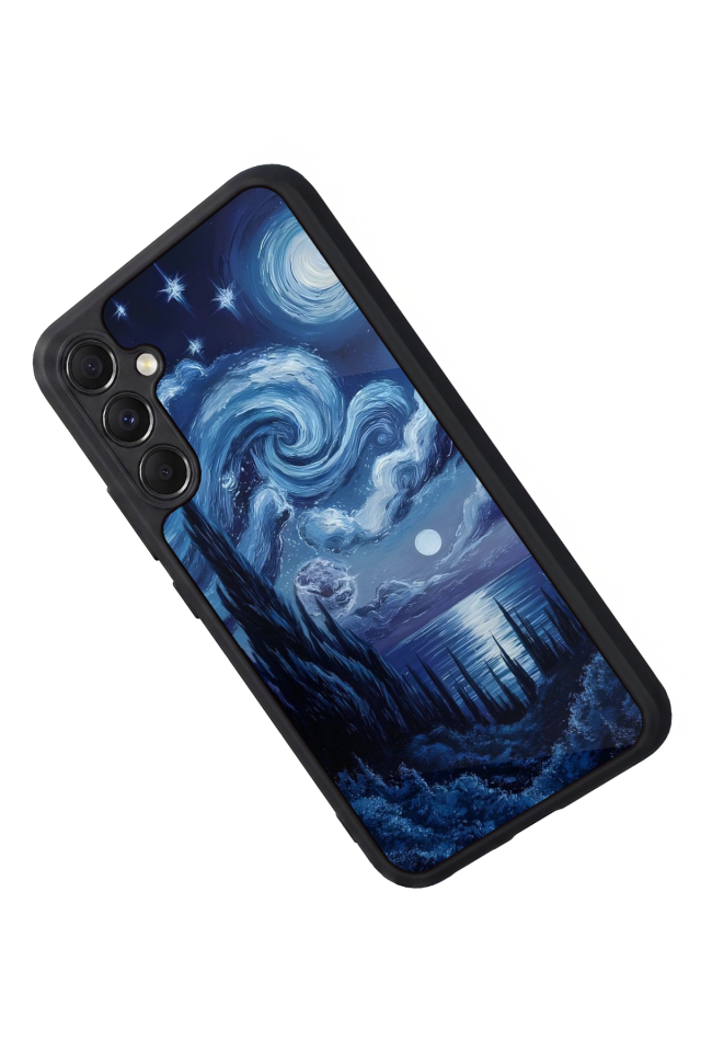 Samsung Galaxy M34 Uyumlu Ay Tasarımlı Glossy Premium Kılıf