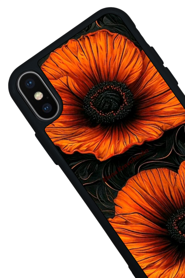 iPhone X/ XS Uyumlu Botanik Tasarımlı Glossy Premium Kılıf
