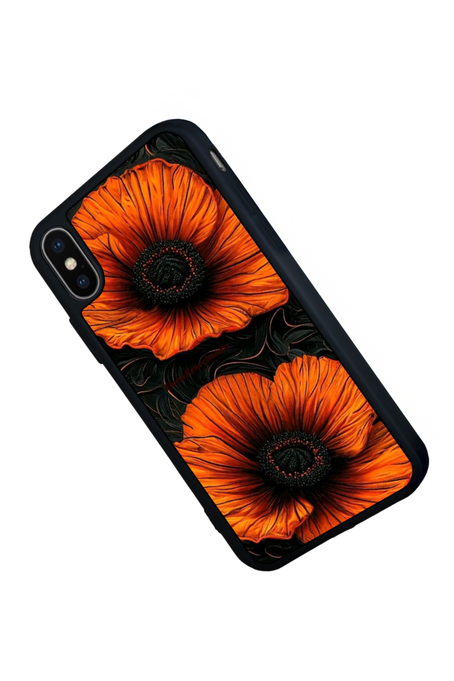 iPhone X/ XS Uyumlu Botanik Tasarımlı Glossy Premium Kılıf