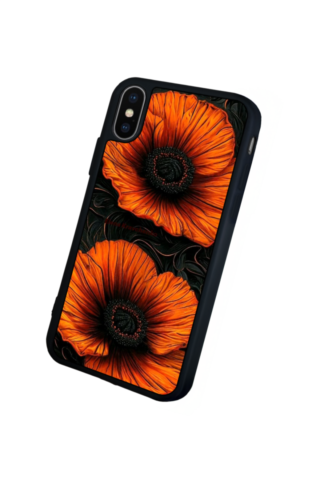 iPhone X/ XS Uyumlu Botanik Tasarımlı Glossy Premium Kılıf