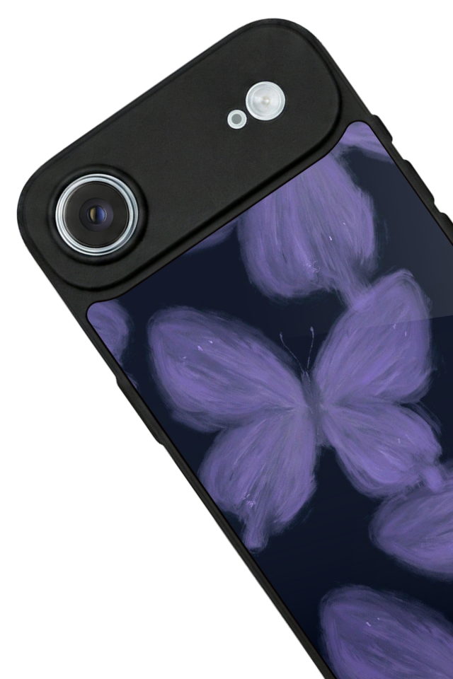 iPhone 17 Air Uyumlu Kelebek Tasarımlı Glossy Premium Kılıf