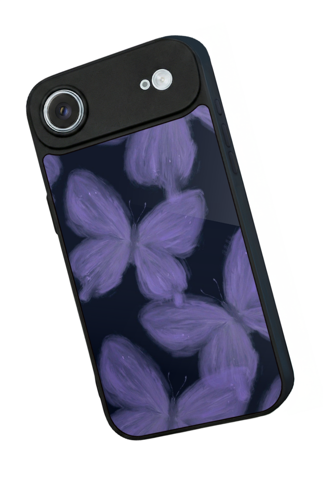 iPhone 17 Air Uyumlu Kelebek Tasarımlı Glossy Premium Kılıf