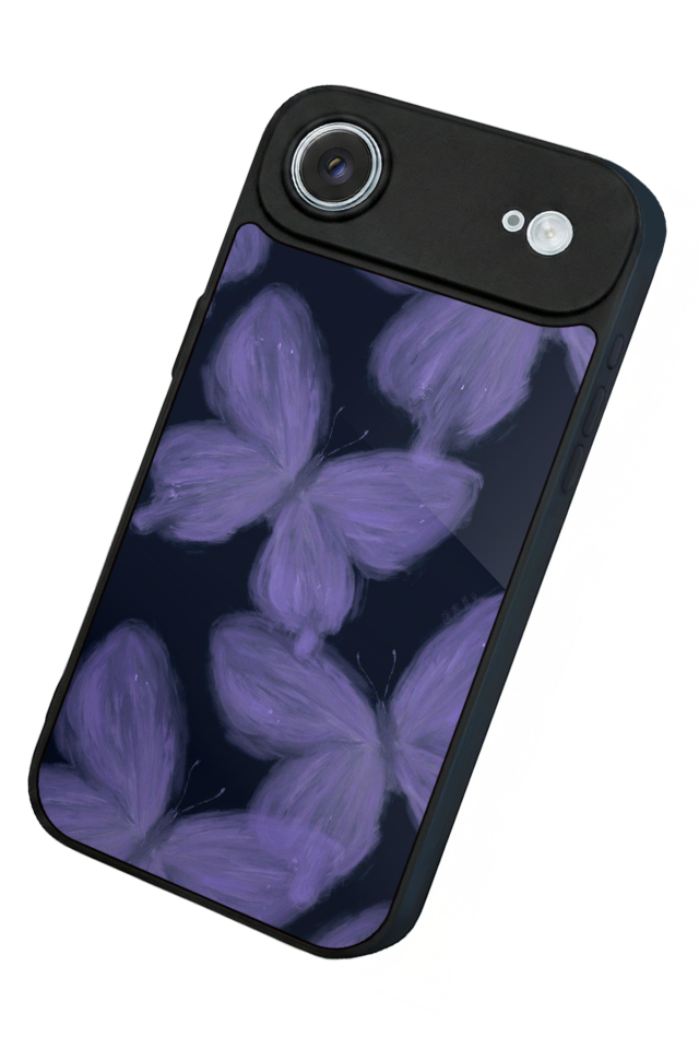 iPhone 17 Air Uyumlu Kelebek Tasarımlı Glossy Premium Kılıf