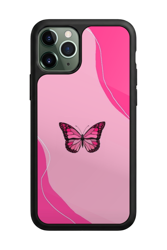 iPhone 11 Pro Uyumlu Kelebek Tasarımlı Glossy Premium Kılıf