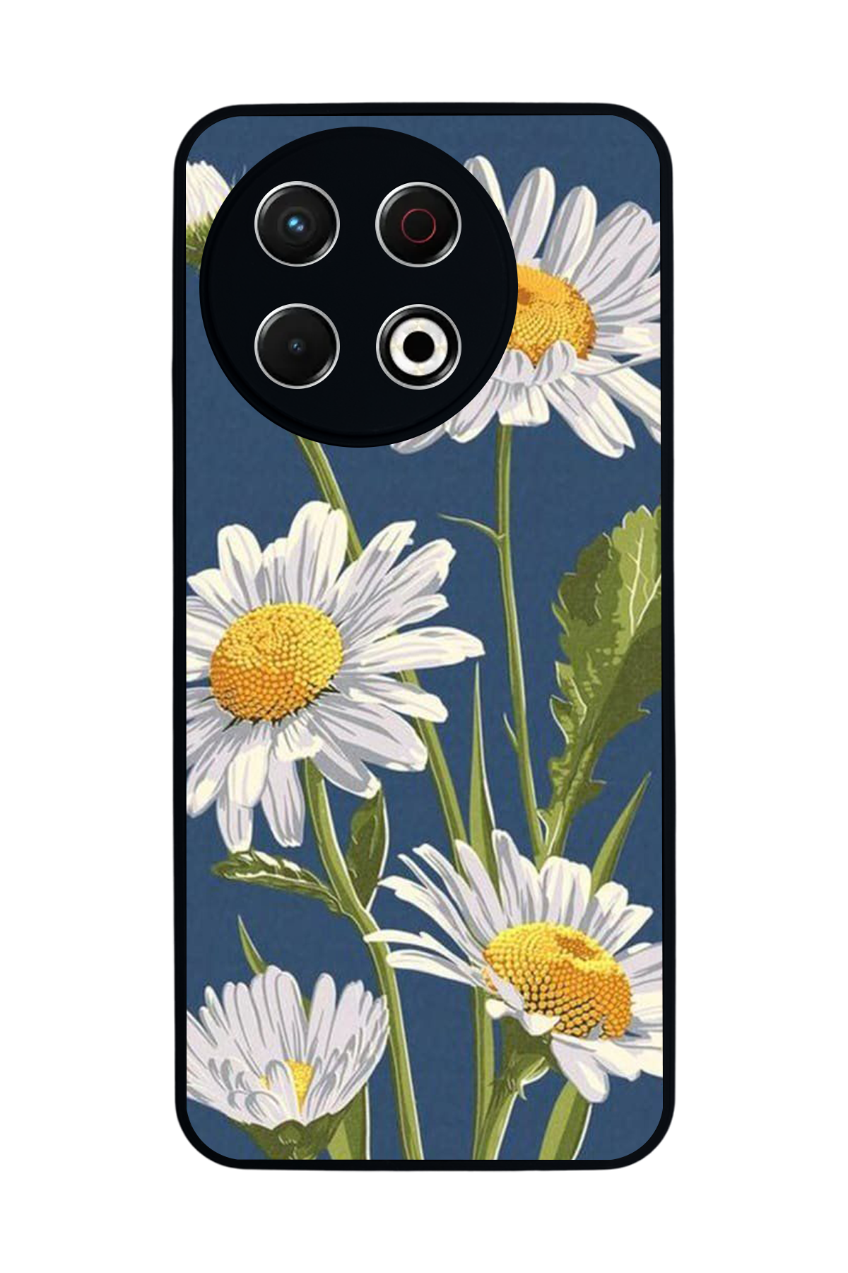 Tecno Spark 30 Pro Uyumlu Papatya Tasarımlı Glossy Premium Kılıf