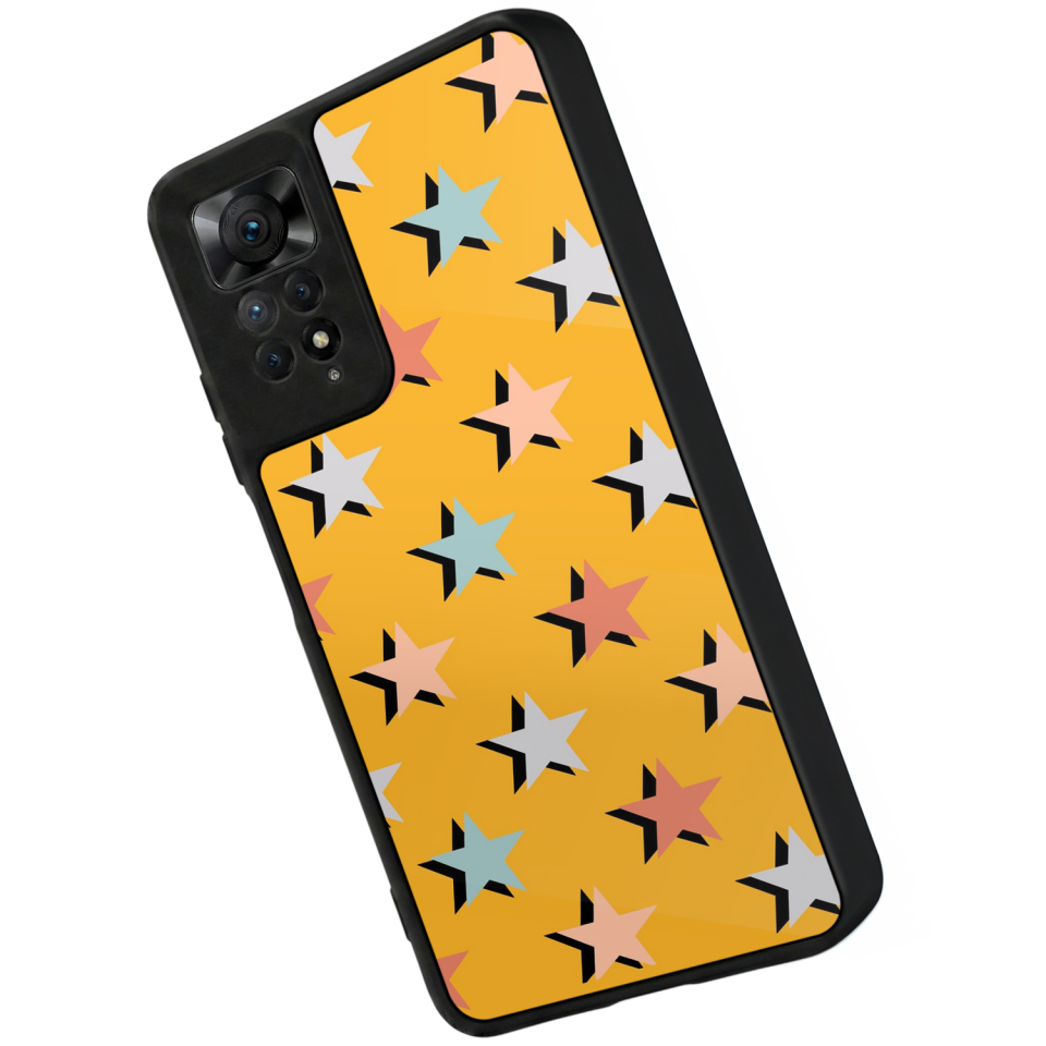 Xiaomi Redmi Note 11 Pro Uyumlu Retro Yildizlar Tasarımlı Glossy Premium Kılıf