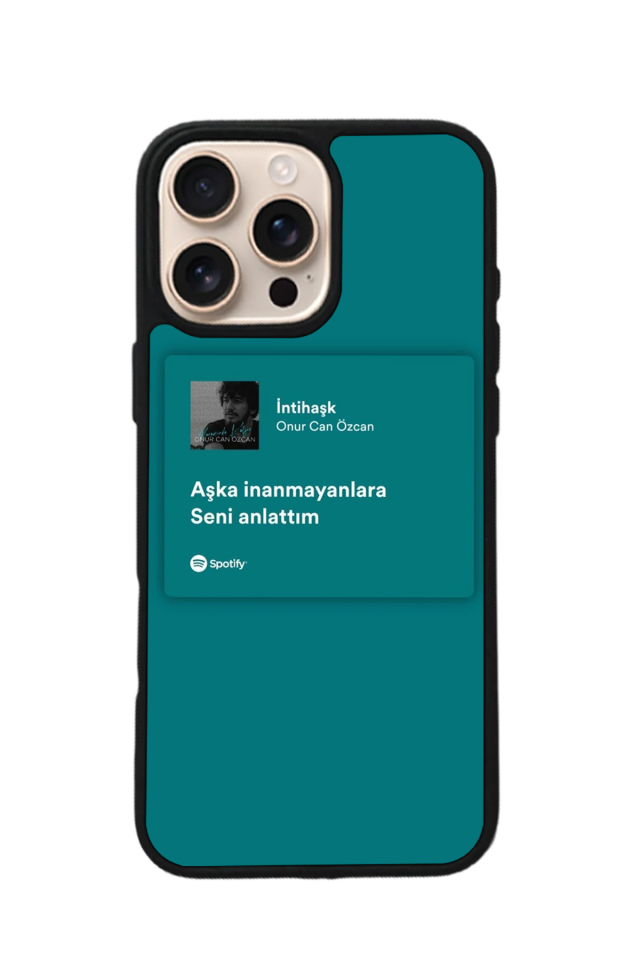 iPhone 16 Pro Uyumlu Sarki Sozleri Tasarımlı Glossy Premium Kılıf