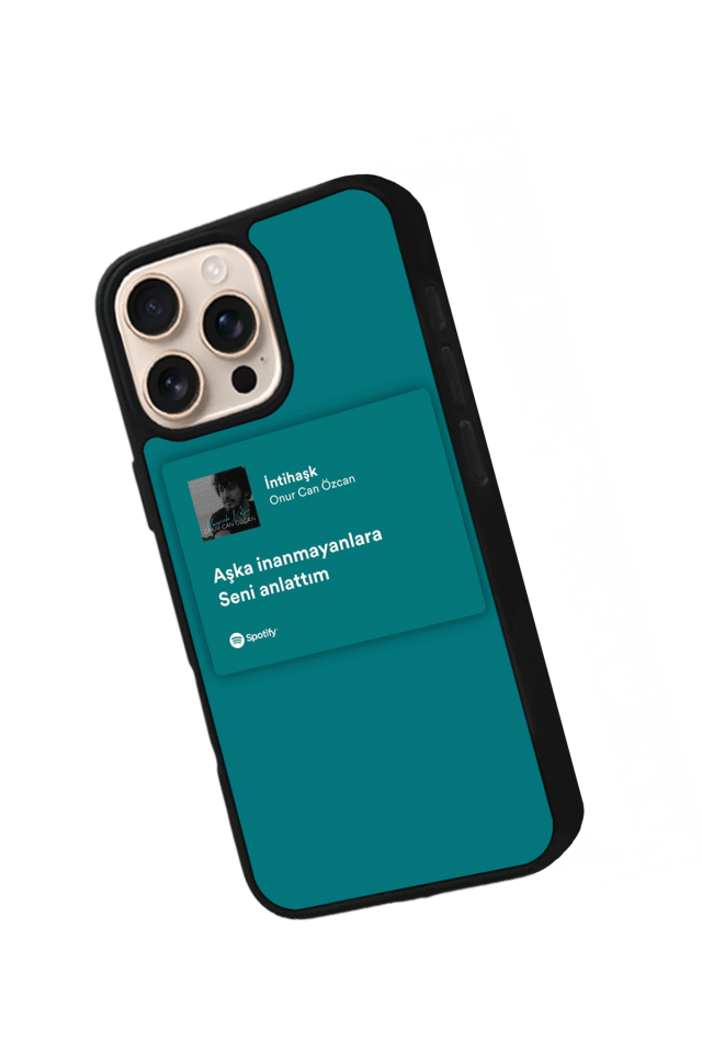 iPhone 16 Pro Uyumlu Sarki Sozleri Tasarımlı Glossy Premium Kılıf