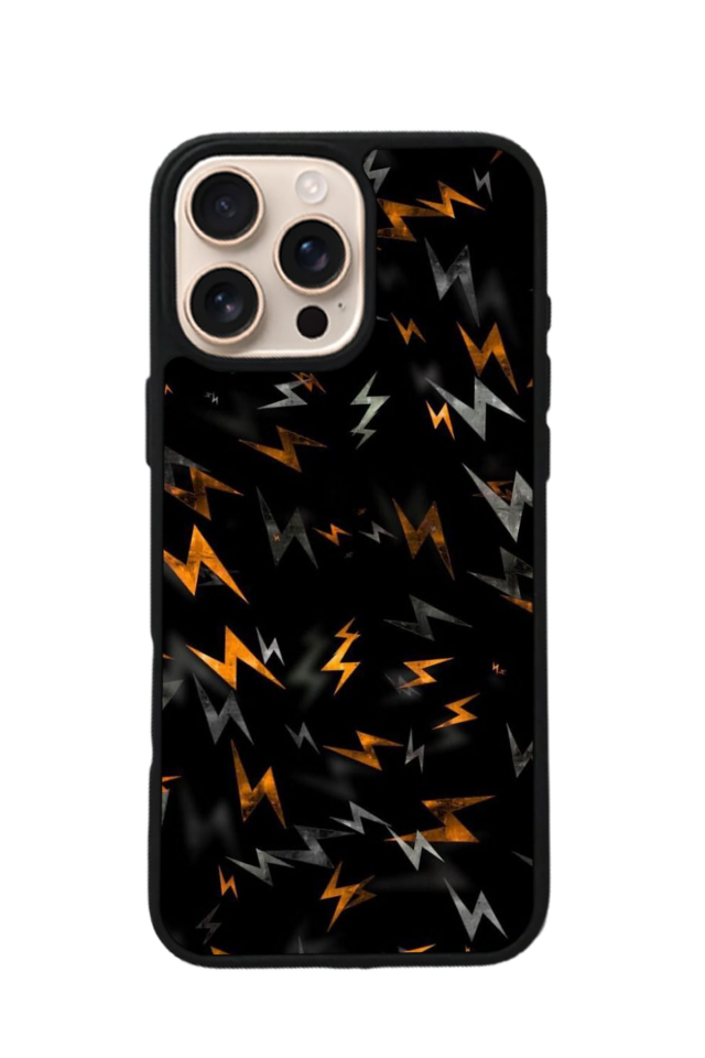 iPhone 14 Pro Uyumlu Simsek Tasarımlı Glossy Premium Kılıf
