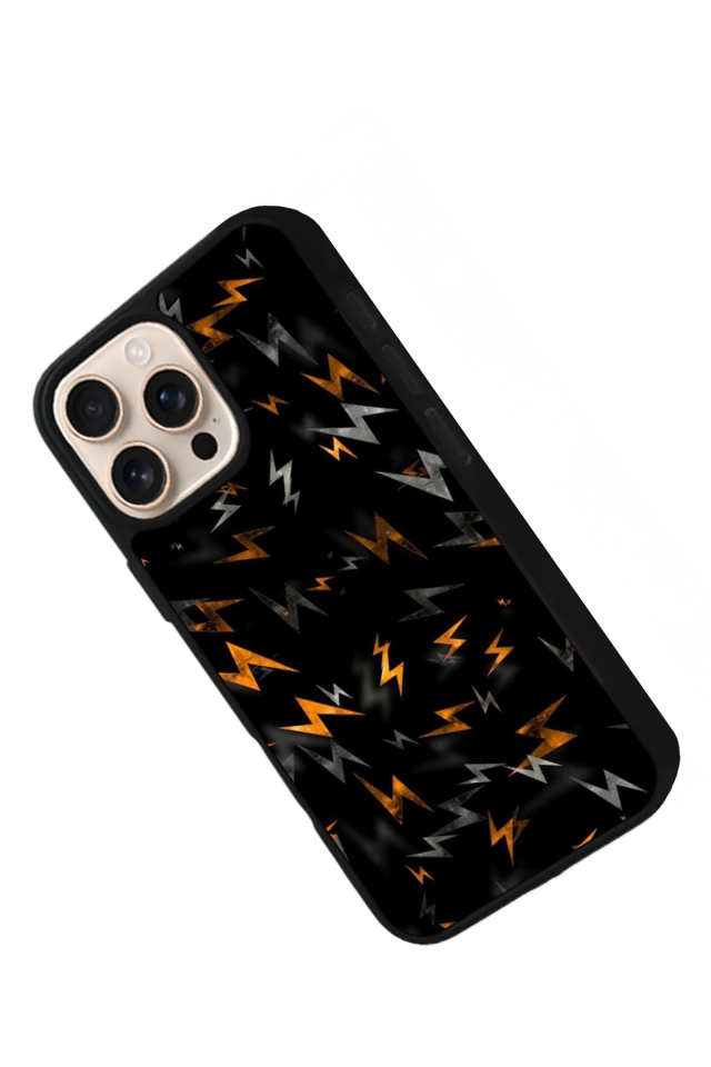 iPhone 14 Pro Uyumlu Simsek Tasarımlı Glossy Premium Kılıf
