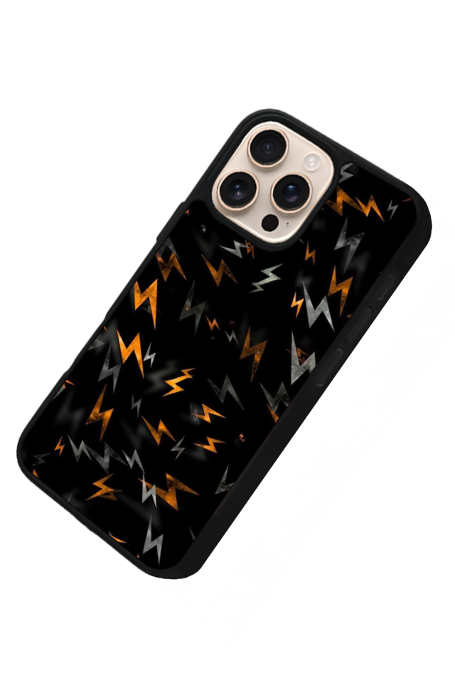 iPhone 14 Pro Uyumlu Simsek Tasarımlı Glossy Premium Kılıf