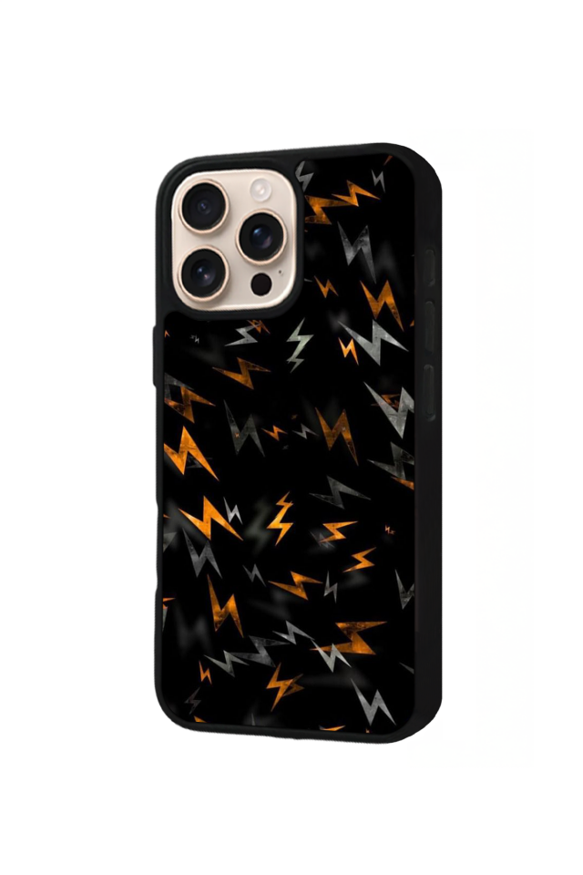iPhone 14 Pro Uyumlu Simsek Tasarımlı Glossy Premium Kılıf