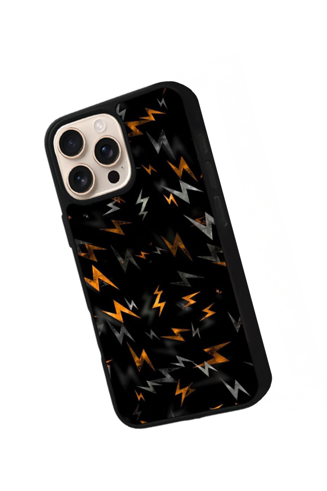 iPhone 14 Pro Uyumlu Simsek Tasarımlı Glossy Premium Kılıf