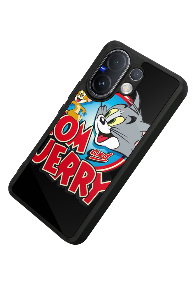 Vivo V60 Uyumlu Tom And Jerry Tasarımlı Glossy Premium Kılıf