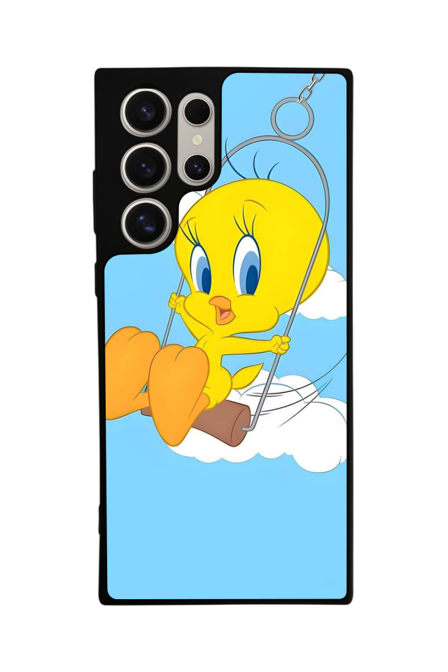 Samsung Galaxy S22 Ultra Uyumlu Tweety Tasarımlı Glossy Premium Kılıf